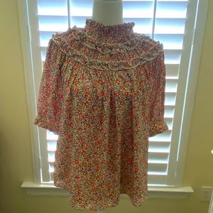 Ann Taylor smocked top (brand new, never worn)